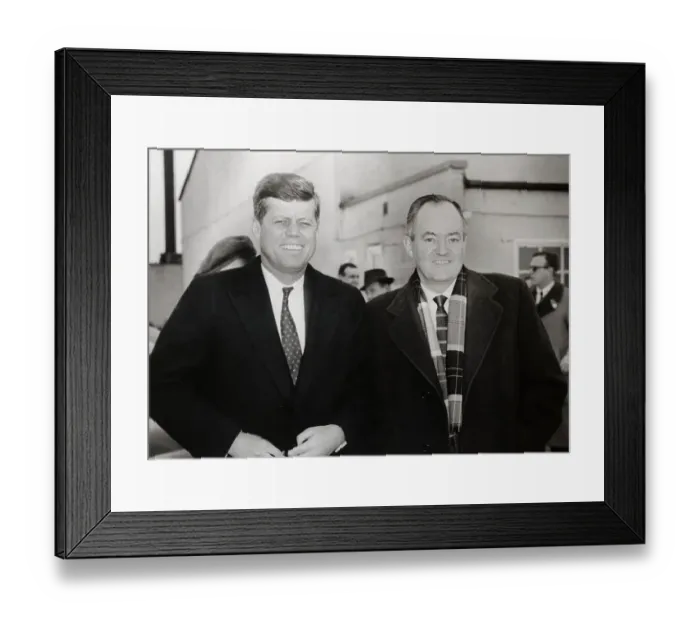 Framed Print : Portrait of John F. Kennedy and Hubert Humphrey Framed Print : Portrait of John F. Kennedy and Hubert Humphrey