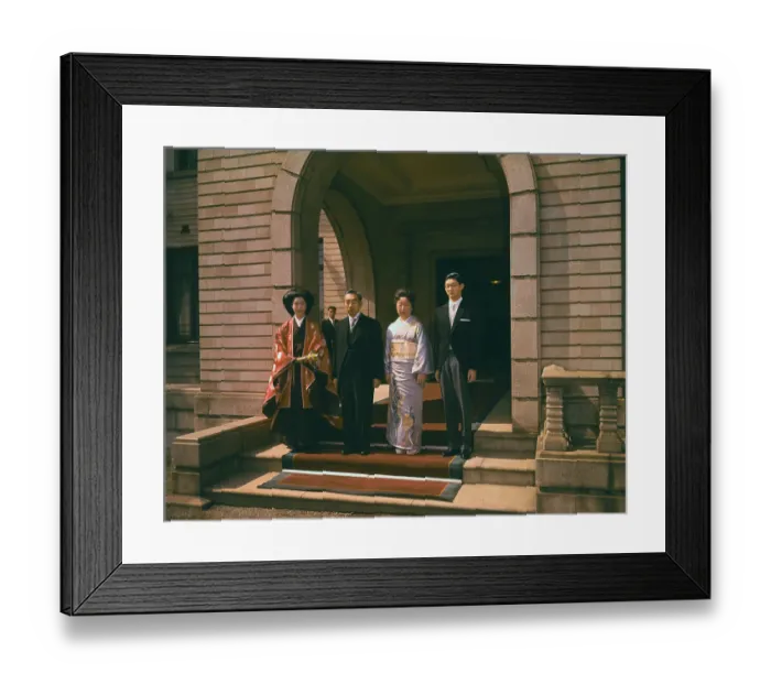 Framed Print : Emperor Hirohito with Wife and Family Framed Print : Emperor Hirohito with Wife and Family