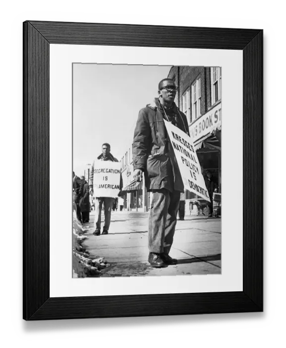 Framed Print : People Picketing Segregation Framed Print : People Picketing Segregation