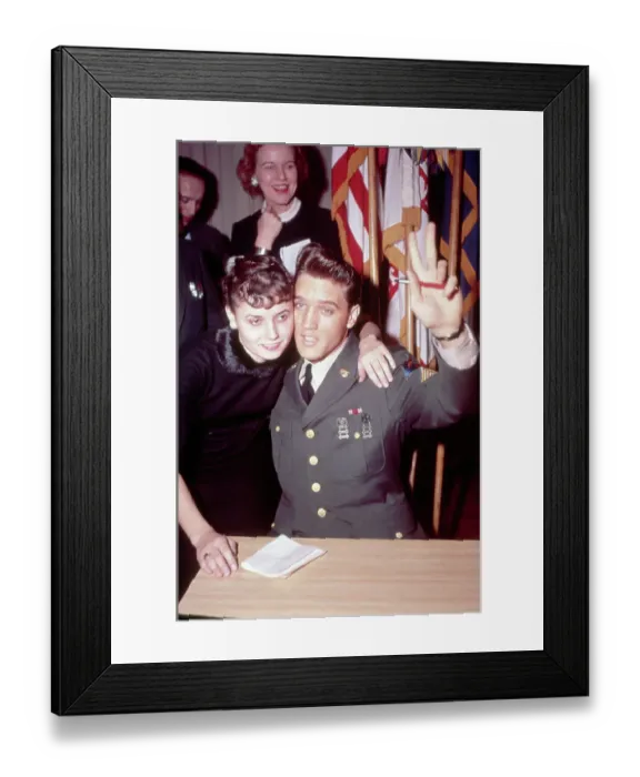 Framed Print : Elvis Signing Autographs Framed Print : Elvis Signing Autographs