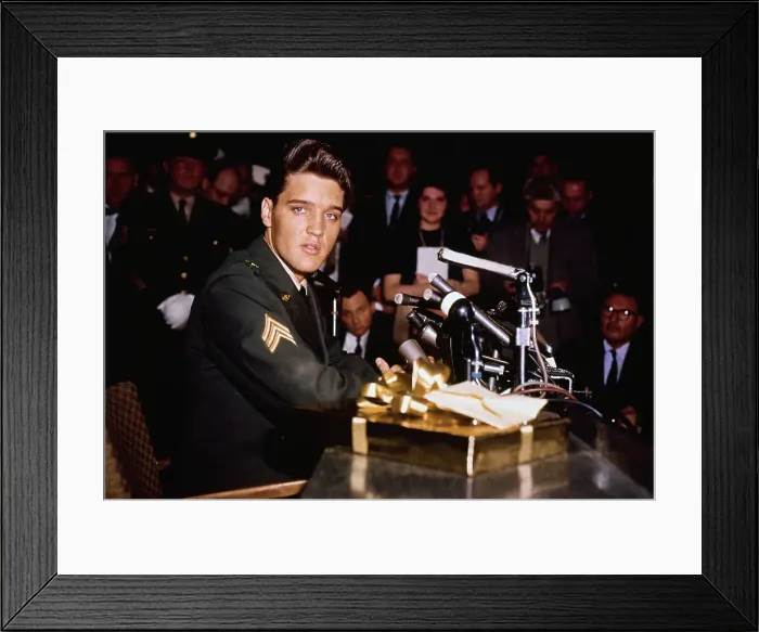 Framed Print : Elvis Presley Speaking at Press Conference Framed Print : Elvis Presley Speaking at Press Conference