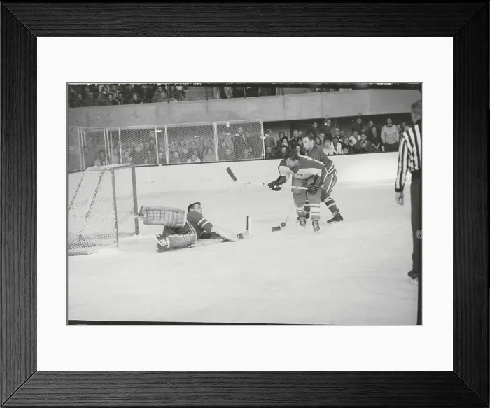 Framed Print : Goalie John McCartan Blocking Shot Framed Print : Goalie John McCartan Blocking Shot