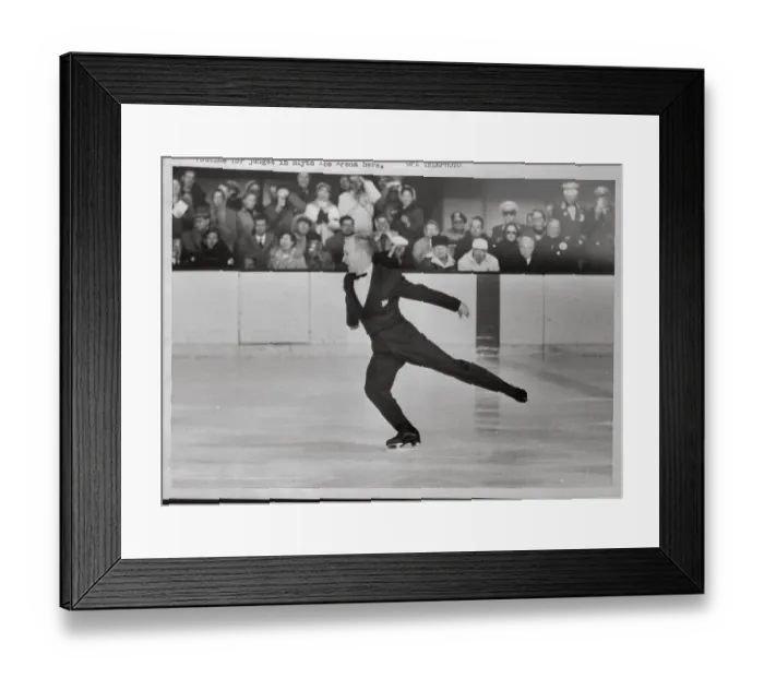 Framed Print : Portrait of David Jenkins Figure Skating Framed Print : Portrait of David Jenkins Figure Skating
