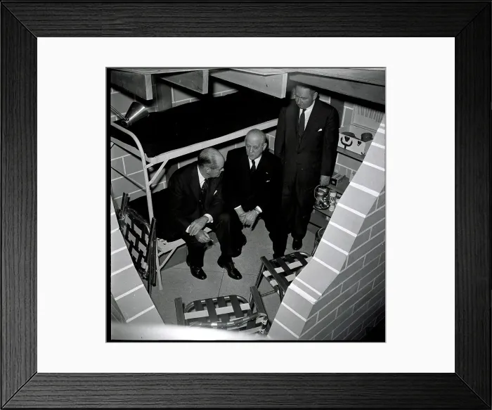 Framed Print : General View Of Fallout Shelter