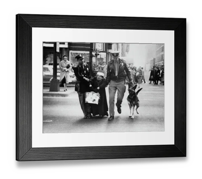Framed Print : Police Officers Forcefully Removed Ruth Tinsley from Protest