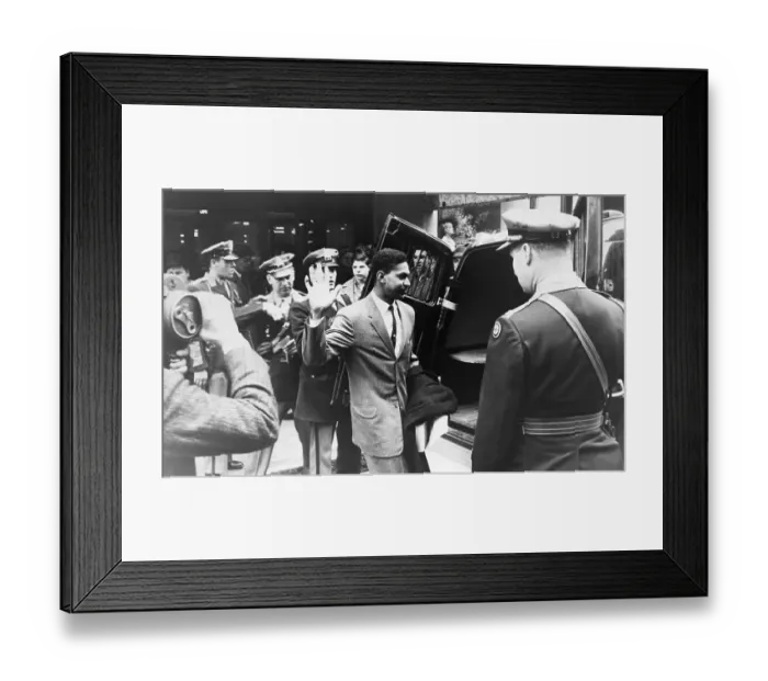 Framed Print : Arrested Protester Entering Patrol Wagon Framed Print : Arrested Protester Entering Patrol Wagon
