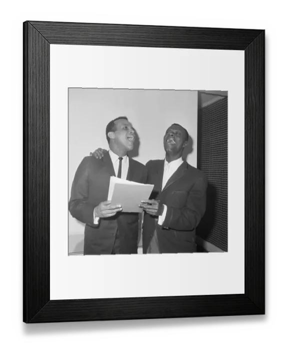 Framed Print : Harry Belafonte and Nat King Cole Singing Framed Print : Harry Belafonte and Nat King Cole Singing