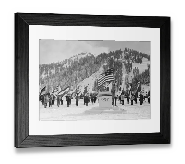 Framed Print : Carol Heiss Taking Olympic Oath Framed Print : Carol Heiss Taking Olympic Oath
