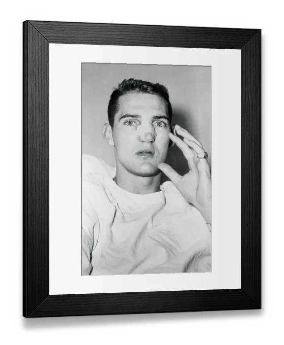 Framed Print : Injured All American Football Player Jerry West Framed Print : Injured All American Football Player Jerry West