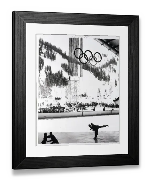 Framed Print : Pair Skating Practice at Olympic Village Framed Print : Pair Skating Practice at Olympic Village