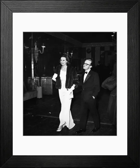 Framed Print : Truman Capote and Gloria Vanderbilt Arriving at an Opening Framed Print : Truman Capote and Gloria Vanderbilt Arriving at an Opening