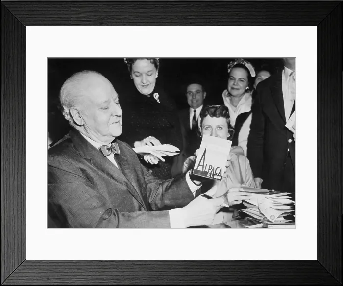 Framed Print : H.L Hunt Holding His Novel Framed Print : H.L Hunt Holding His Novel