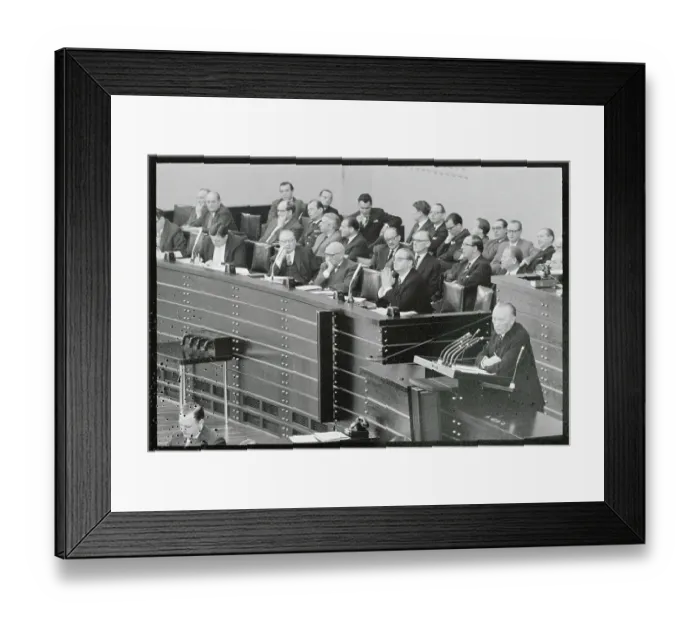 Framed Print : Konrad Adenauer Addressing Parliament Framed Print : Konrad Adenauer Addressing Parliament