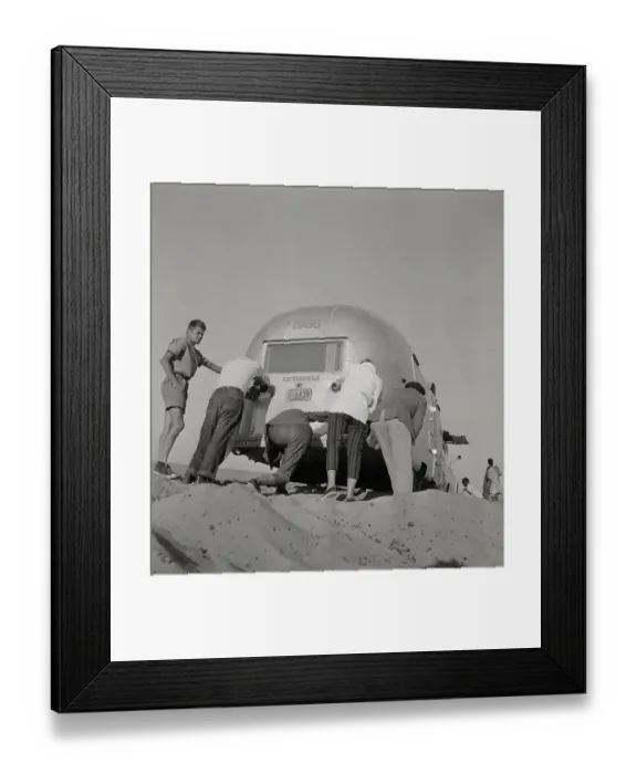 Framed Print : Caravan members pushing trailer, Cairo, Egypt. February 08, 1960 Framed Print : Caravan members pushing trailer, Cairo, Egypt. February 08, 1960