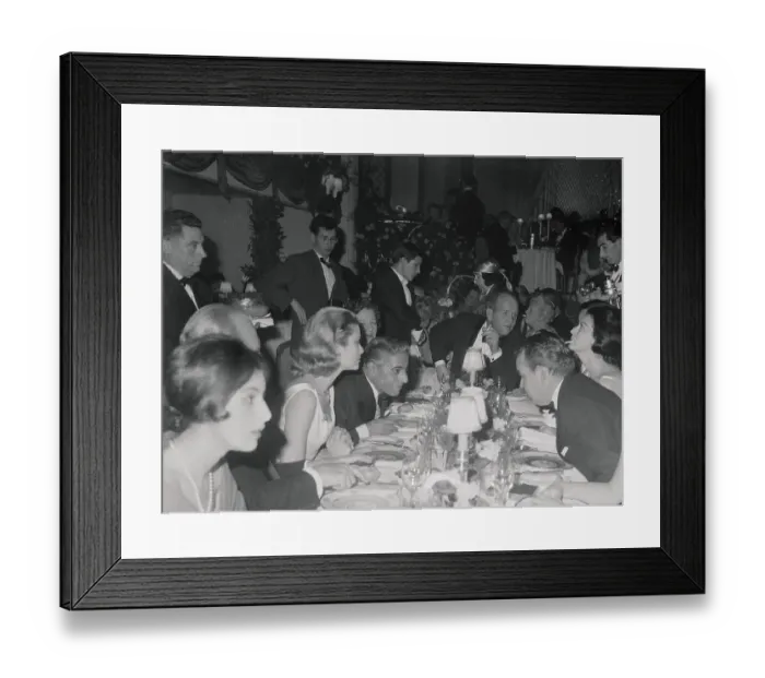 Framed Print : View of Aristotle Onassis and Party at Ball Framed Print : View of Aristotle Onassis and Party at Ball
