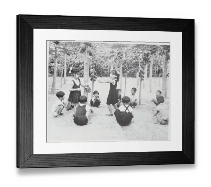 Framed Print : Youngsters Playing Blind Man's Buff Outdoors Framed Print : Youngsters Playing Blind Man's Buff Outdoors