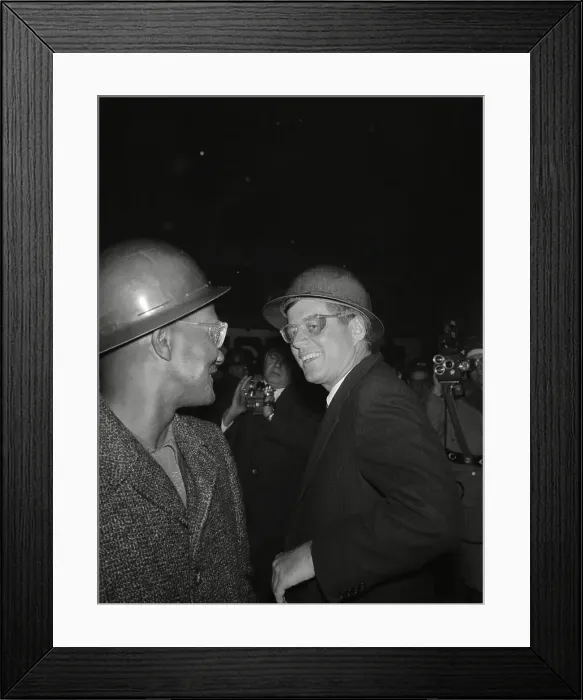 Framed Print : Senator John Kennedy Touring Steel Company