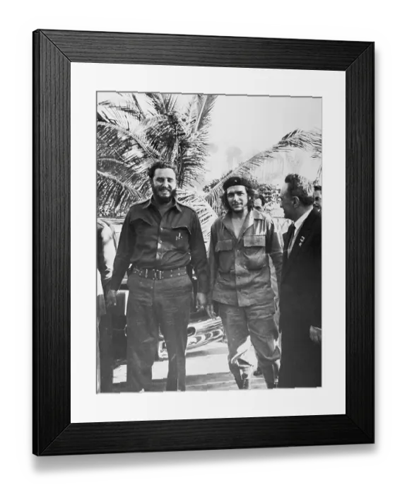 Framed Print : Fidel Castro and Friends Standing in Garden Framed Print : Fidel Castro and Friends Standing in Garden