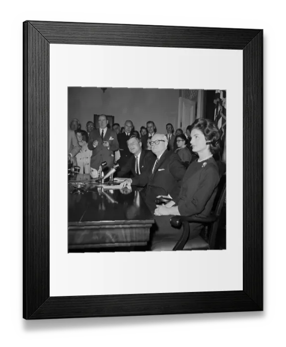 Framed Print : Senator John F. Kennedy Signing Documents Framed Print : Senator John F. Kennedy Signing Documents