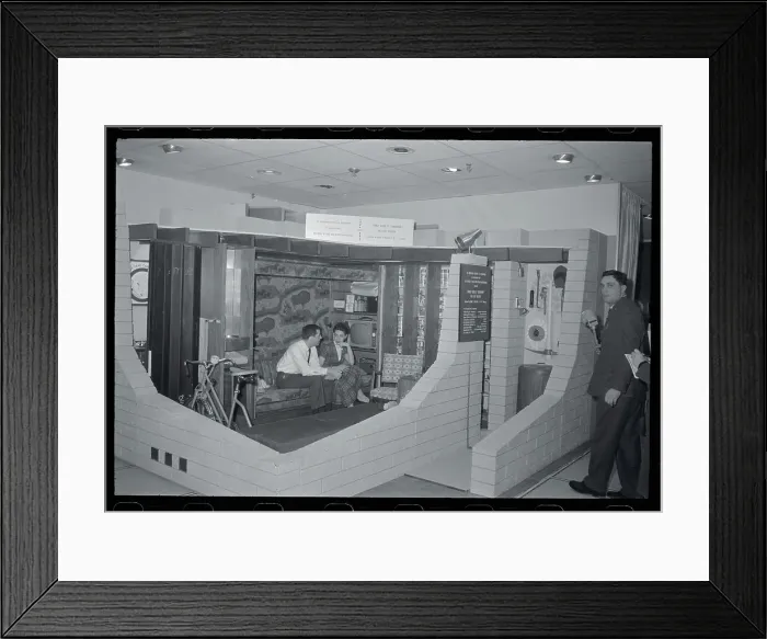 Framed Print : Couple in Fallout Shelter Framed Print : Couple in Fallout Shelter