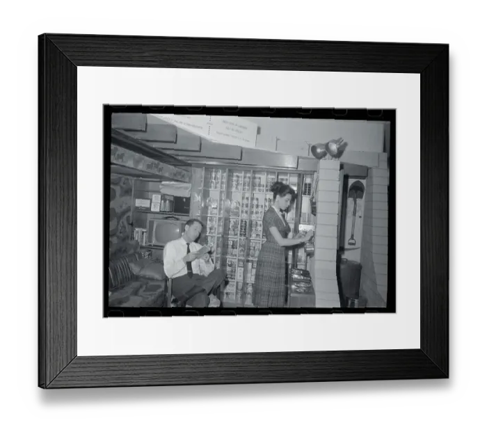 Framed Print : Couple in Fallout Shelter Framed Print : Couple in Fallout Shelter