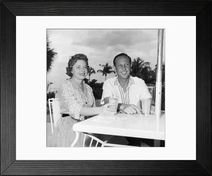 Framed Print : Football Commissioner and Wife Enjoying Miami Beach Framed Print : Football Commissioner and Wife Enjoying Miami Beach