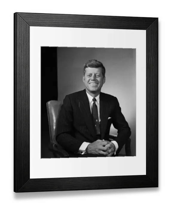 Framed Print : Portrait of John F. Kennedy Framed Print : Portrait of John F. Kennedy