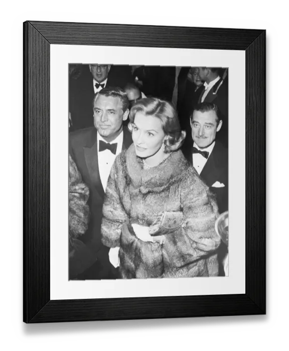 Framed Print : Cary Grant and Dina Merrill at Premiere
