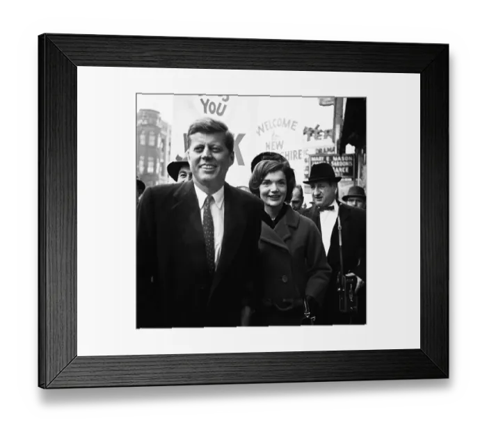 Framed Print : Senator and Wife Walking Together Framed Print : Senator and Wife Walking Together