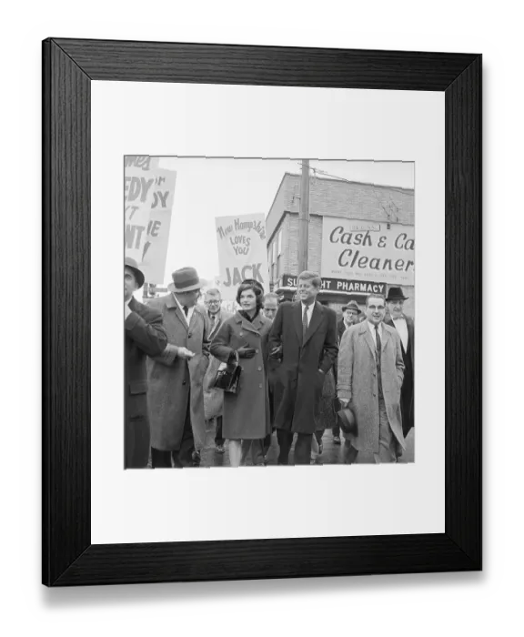 Framed Print : Senator and Wife Walking Together Framed Print : Senator and Wife Walking Together