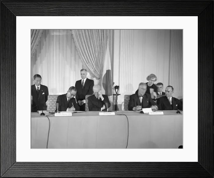 Framed Print : Security Treaty Signed with Japan Framed Print : Security Treaty Signed with Japan