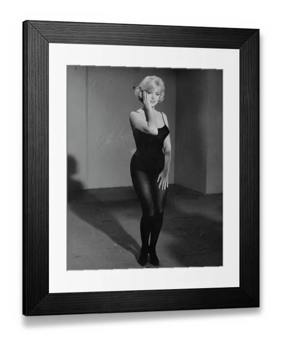 Framed Print : Marilyn Monroe Rehearsing in Leotard Framed Print : Marilyn Monroe Rehearsing in Leotard