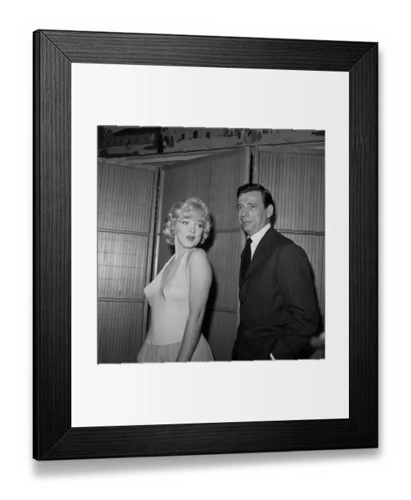 Framed Print : Marilyn Monroe and Yves Montand Framed Print : Marilyn Monroe and Yves Montand