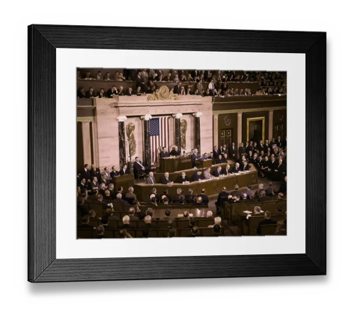 Framed Print : Dwight Eisenhower Making State of the Union Address Framed Print : Dwight Eisenhower Making State of the Union Address
