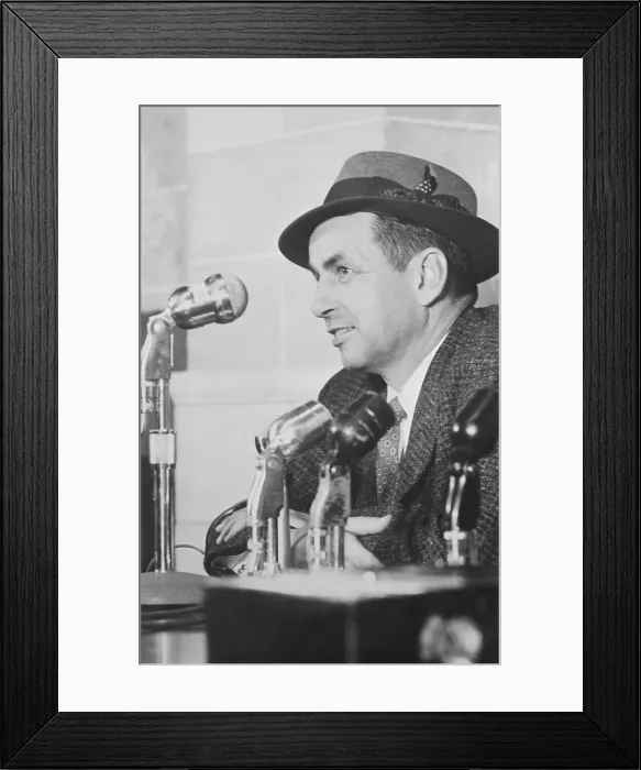 Framed Print : Alvin A. Dewey Speaking with Reporters Framed Print : Alvin A. Dewey Speaking with Reporters