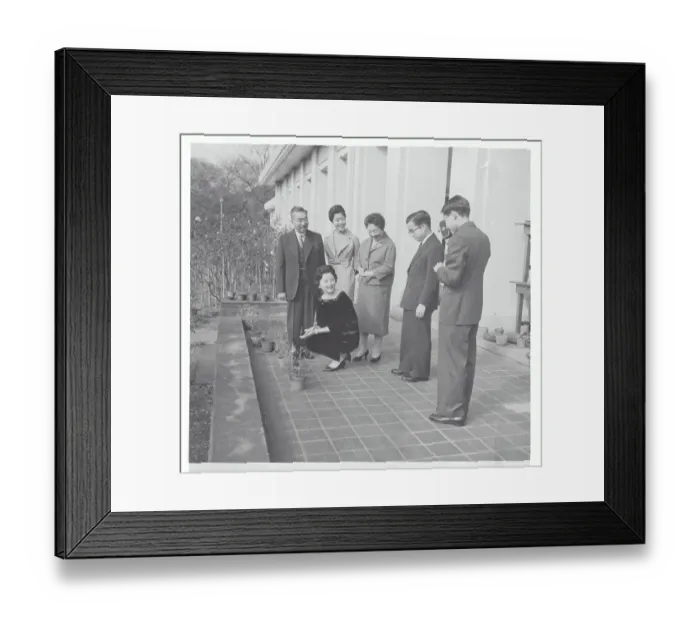 Framed Print : Prince Akihito Filming His Family Framed Print : Prince Akihito Filming His Family