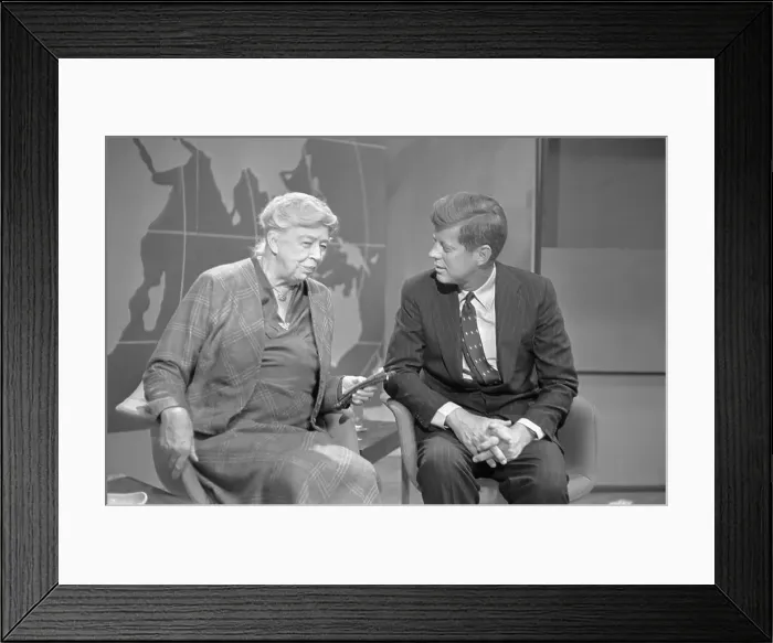 Framed Print : Mrs Eleanor Roosevelt and Senator John Kennedy Framed Print : Mrs Eleanor Roosevelt and Senator John Kennedy