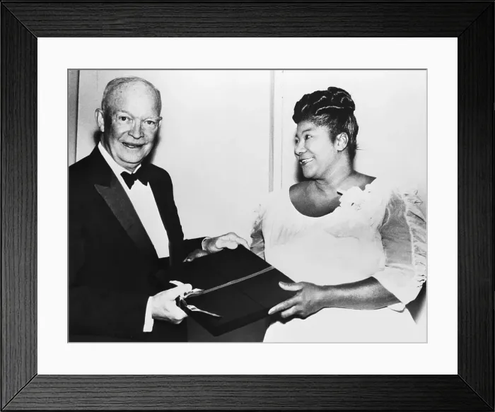 Framed Print : Dwight Eisenhower And Mahalia Jackson Framed Print : Dwight Eisenhower And Mahalia Jackson