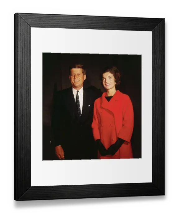 Framed Print : John F. Kennedy and His Wife Framed Print : John F. Kennedy and His Wife