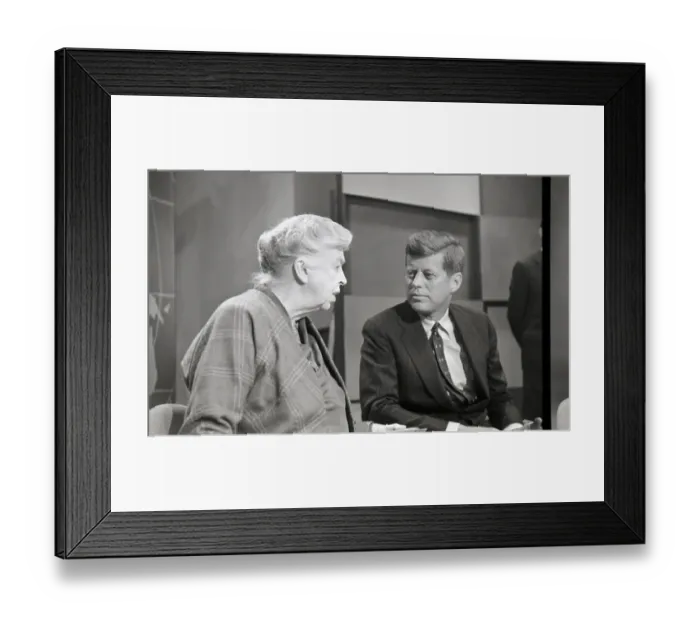 Framed Print : Eleanor Roosevelt and John F. Kennedy
