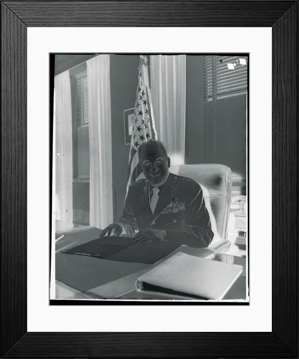 Framed Print : General Nathan Twining Sitting at His Desk Framed Print : General Nathan Twining Sitting at His Desk