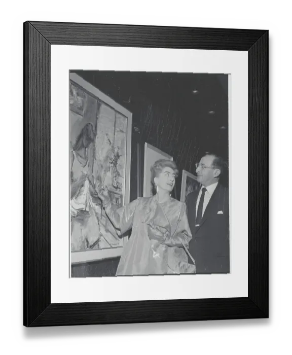 Framed Print : Joan Crawford and Herbert L. Barnet at Exhibit Framed Print : Joan Crawford and Herbert L. Barnet at Exhibit