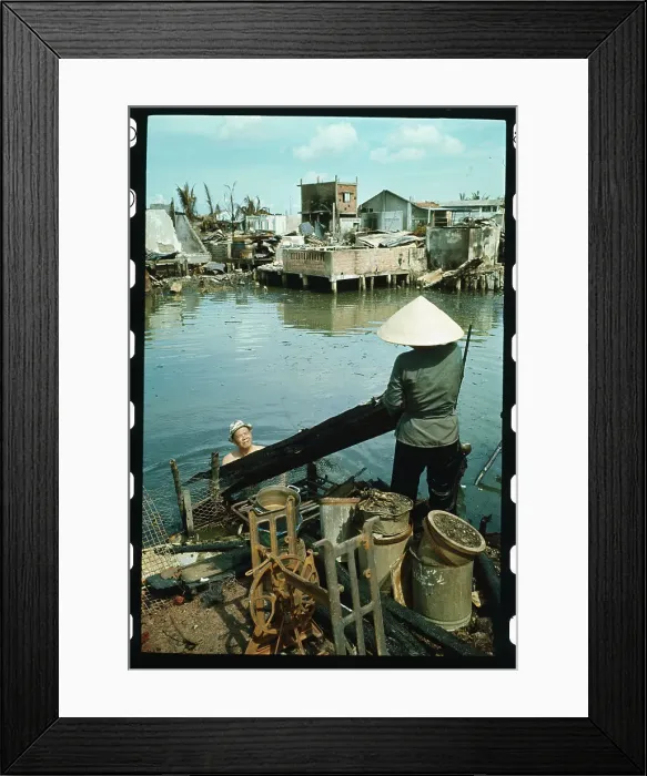 Framed Print : Vietnamese Couple Salvaging Materials Framed Print : Vietnamese Couple Salvaging Materials