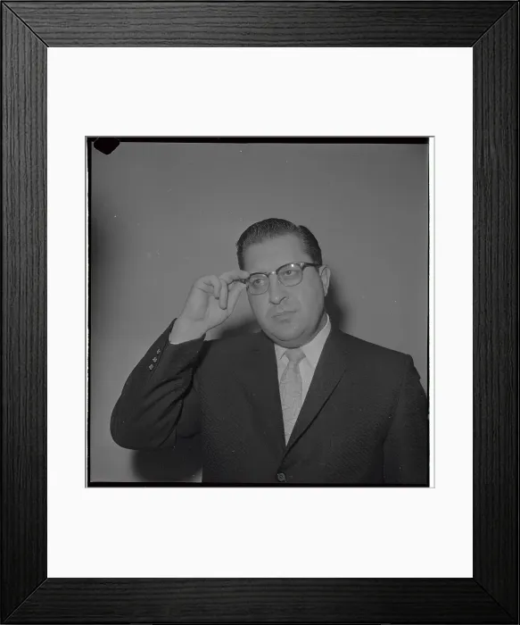 Framed Print : William E. Bufalino Adjusting His Eyeglasses Framed Print : William E. Bufalino Adjusting His Eyeglasses