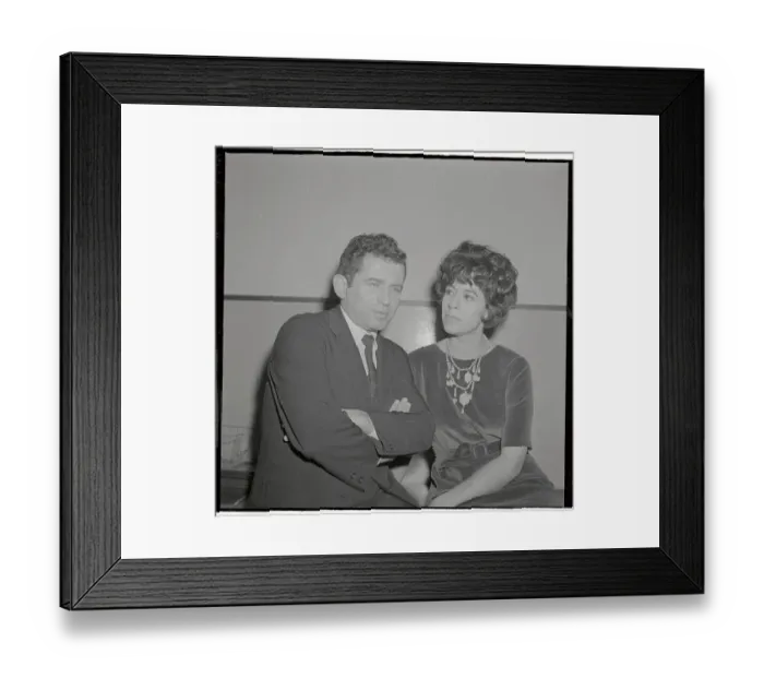 Framed Print : Portrait of Norman Mailer and his Wife Framed Print : Portrait of Norman Mailer and his Wife
