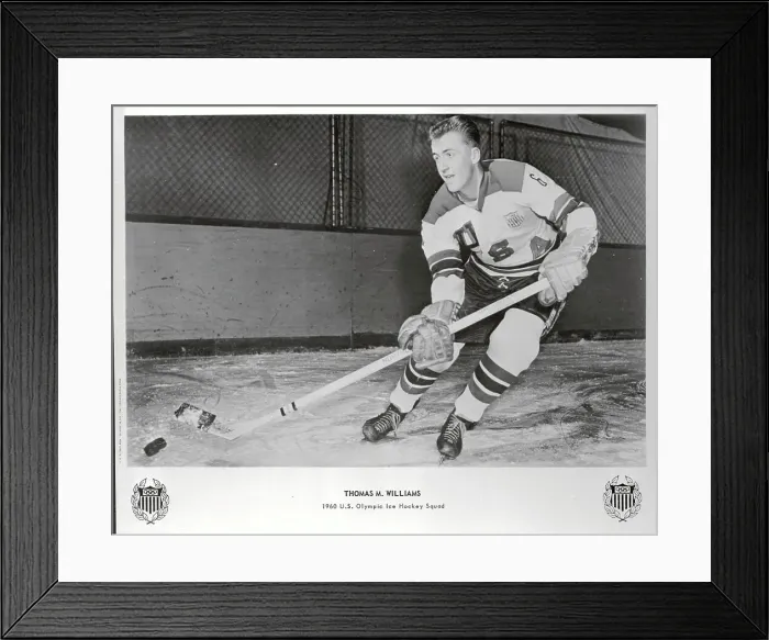 Framed Print : Thomas M. Williams Holding his Hockey Stick Framed Print : Thomas M. Williams Holding his Hockey Stick