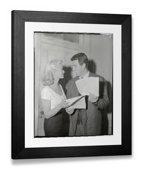 Framed Print : Rock Hudson and Dorothy Malone Talking Together Framed Print : Rock Hudson and Dorothy Malone Talking Together