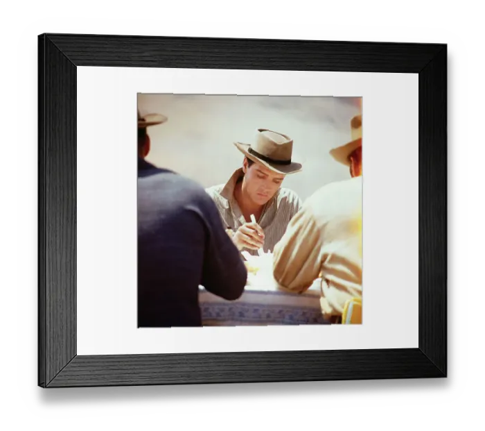 Framed Print : Elvis On The Set Of Flaming Star Framed Print : Elvis On The Set Of Flaming Star