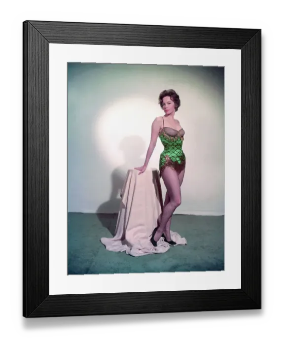 Framed Print : Leslie Caron Posing in Lingerie Framed Print : Leslie Caron Posing in Lingerie