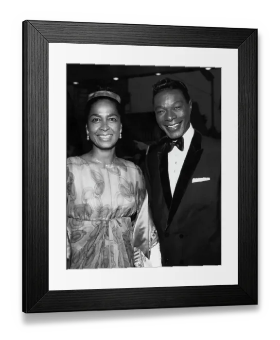 Framed Print : Nat King Cole and Wife in Formal Attire Framed Print : Nat King Cole and Wife in Formal Attire